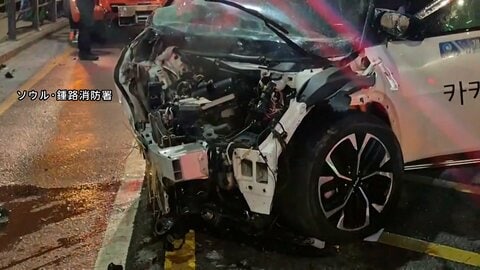タクシー運転手からモルヒネ陽性反応…韓国で歩行者にタクシー突っ込み15人死傷　韓国の自動車事故は日本の2倍