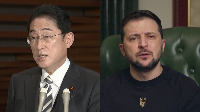 ゼレンスキー大統領との電話会談でウクライナ訪問の招待を受けた岸田首相