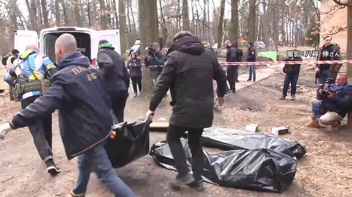 ロシア軍に破壊されたブチャ市内の惨状 撮影:八尋伸さん