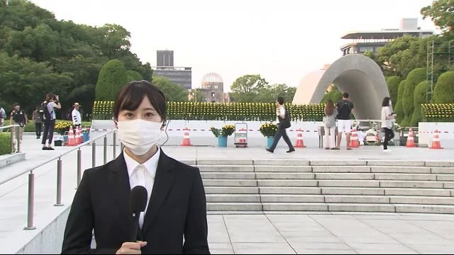 あす「原爆の日」平和公園で式典の準備整う