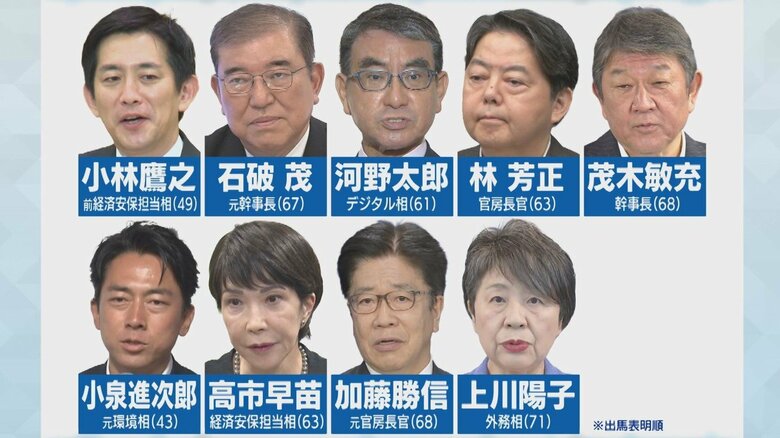 歴代総理の似顔絵湯呑は“4人”スタンバイ…過去最多9人立候補の自民党総裁選 名古屋の街で支持集めた候補は｜FNNプライムオンライン