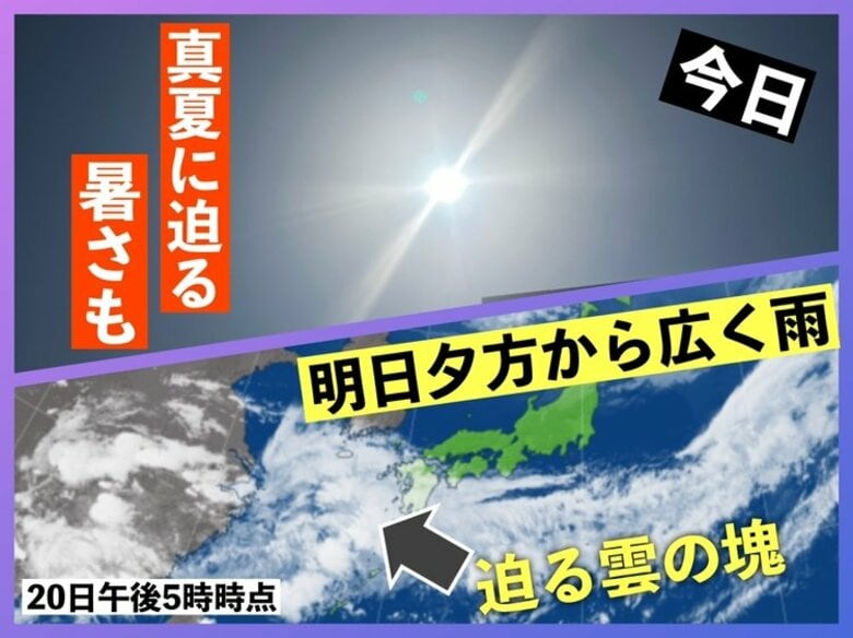 【広島の天気】天気は下り坂　日差しは期待できず…夕方広く雨  日中はムシムシと…｜FNNプライムオンライン