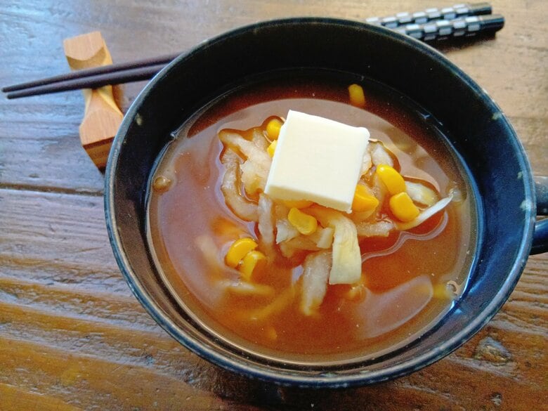 （2）切り干し大根・コーン・バター