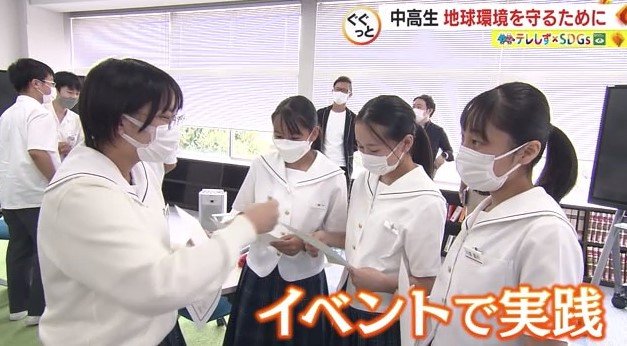 “脱炭素化”イベントを話し合う生徒たち