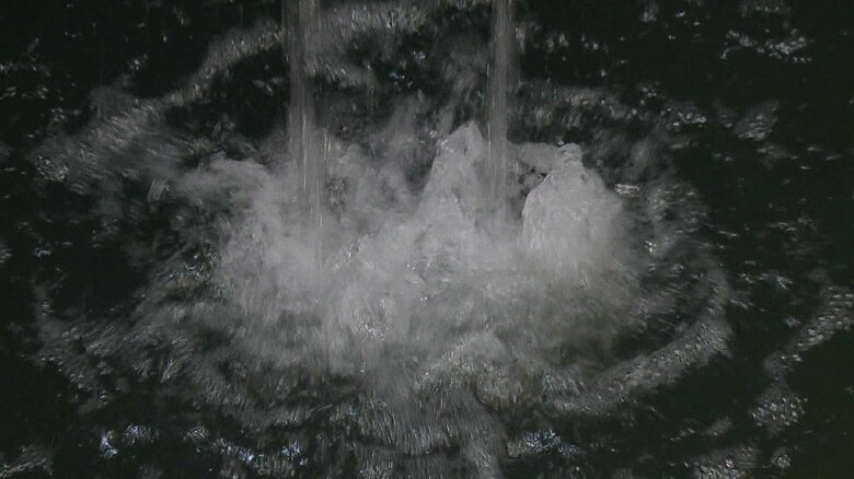 三保雨水ポンプ場の排水