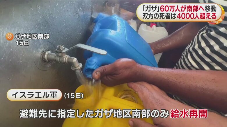 避難先に指定されているガザ地区南部