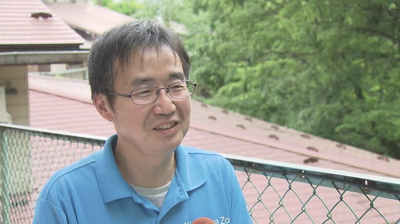 飼育員の中嶋さん　「ミンファちゃん」の呼び方からも愛情が伝わってくる