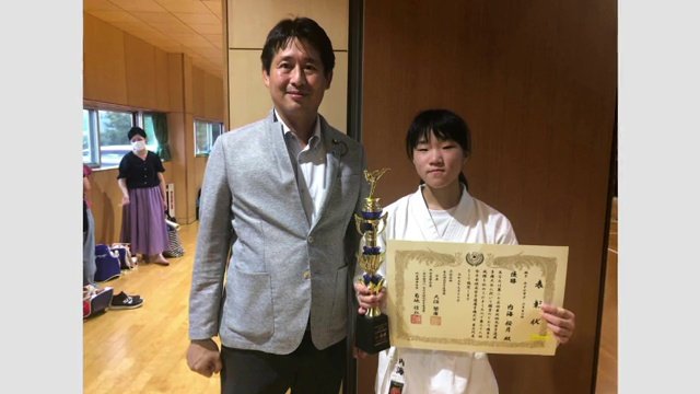 2023年の東北硬式空手道選手権大会（5・6年生の部）で優勝