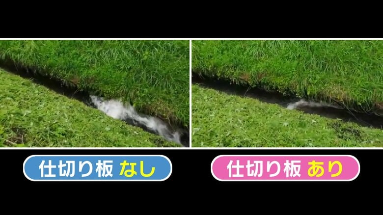 田んぼダムの効果は一目瞭然