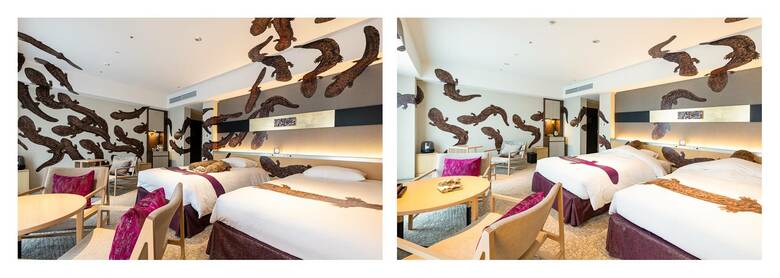 第2弾（左）と第1弾（右）を並べると明らかに増えている（出典：クロスホテル京都）