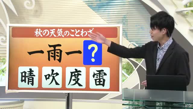 【天気/山形】秋の天気のことわざ「一雨一?」&天気ふりかえり 中村友祐気象予報士の予報(1)