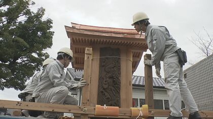 熊本地震から10年　被災した大分市の神社の鳥居とほこら　熊本の高校の生徒が新たに製作