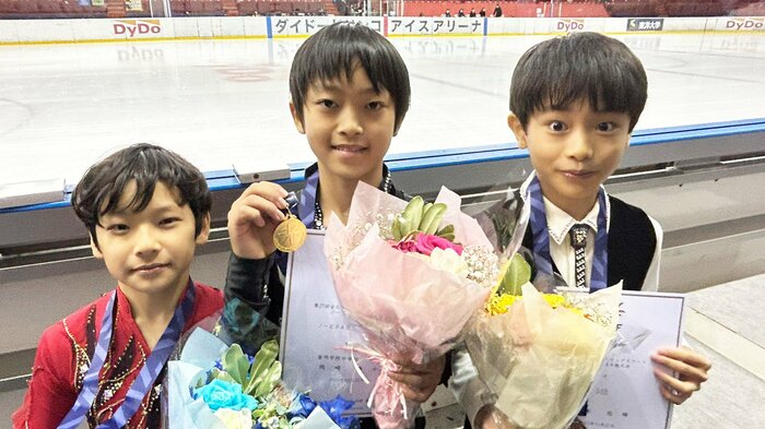 ノービスA男子表彰台(全日本ノービス選手権)