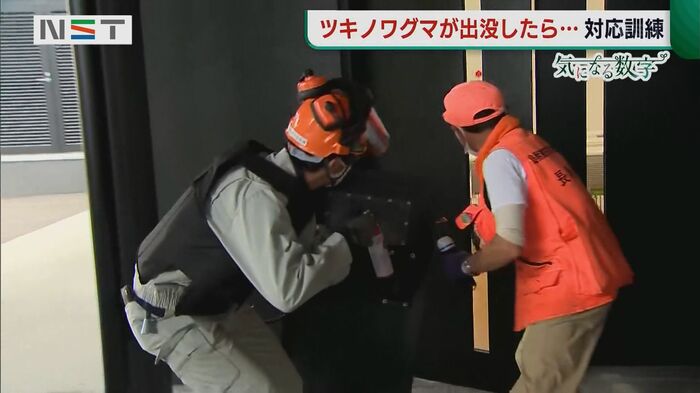 建物にクマを閉じ込める