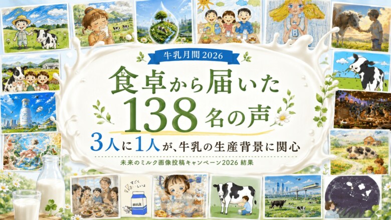 【牛乳月間2026】食卓から届いた138名の作品と声 ― 参加者の3人に1人が牛乳の生産背景に関心
