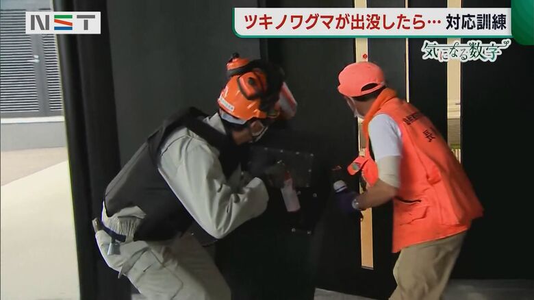 建物にクマを閉じ込める