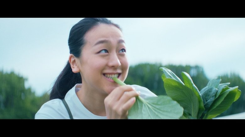 採れたて野菜をぱくり!