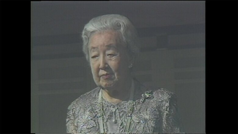 1986年の新年一般参賀に出席された香淳皇后