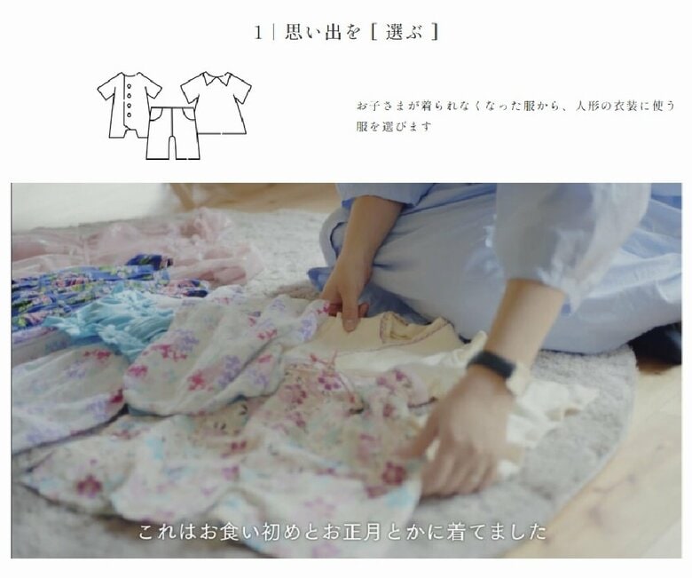 制作の流れ　思い出を選ぶ