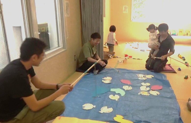 父親対抗の釣り大会