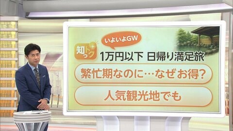 ゴールデンウィークにも“1万円以下”の日帰り旅　豪華ランチに温泉三昧　繁忙期なのになぜお得？「ゆくゆく宿泊に結びつけば」