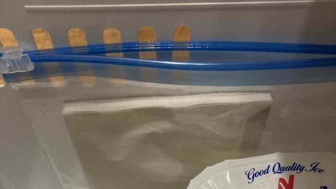 チャック付き保存袋に入れ、冷凍庫へ。口は開けたままにする(画像提供:大栗紙工)