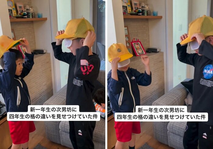 左がゆーちゃん(次男)、右がちーちゃん(長男)