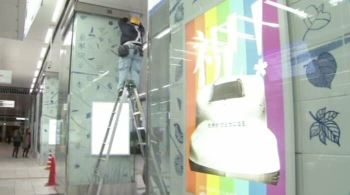 開業準備が進む博多駅（2011年3月）