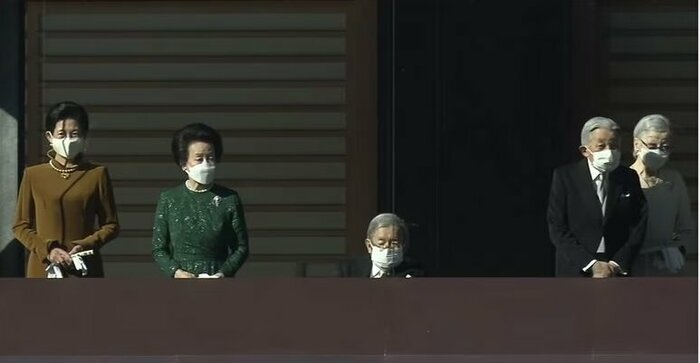 2023年1月2日の一般参賀(中央が常陸宮様)