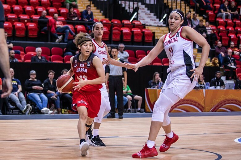 WNBAへ参戦中の町田瑠唯選手（2020年2月9日、対カナダ戦より）（C）FIBA