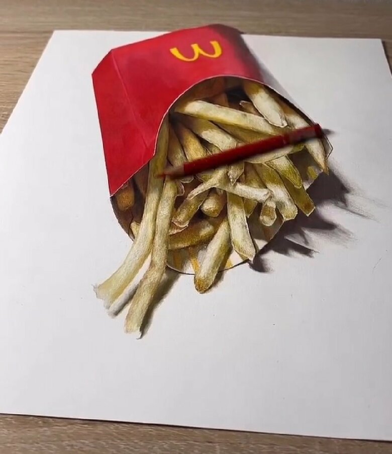 鉛筆を転がして“絵”だと証明