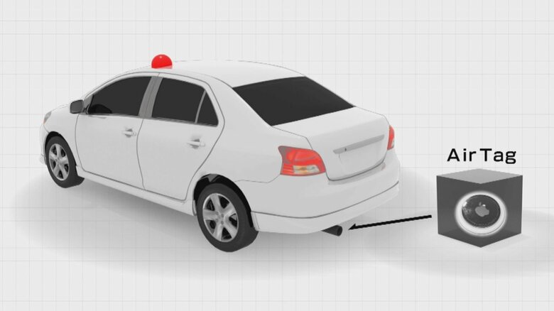 端末は黒い箱に入れられた状態で、捜査車両のマフラーに