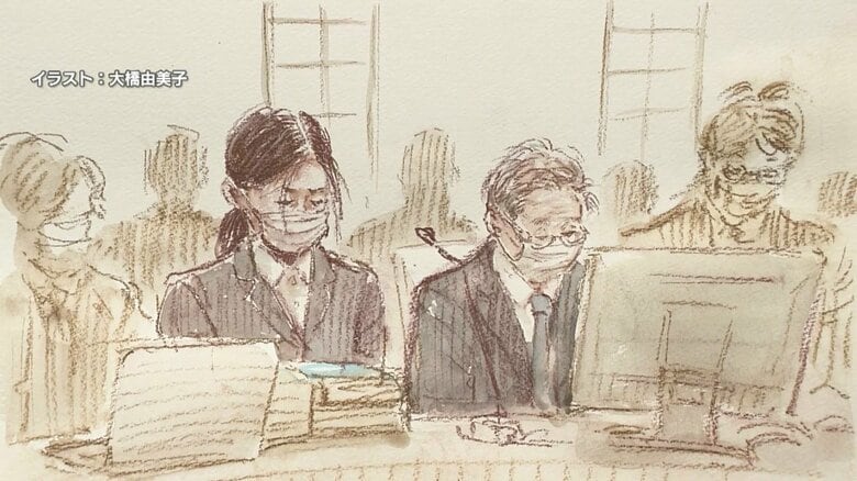 初公判の法廷内スケッチ