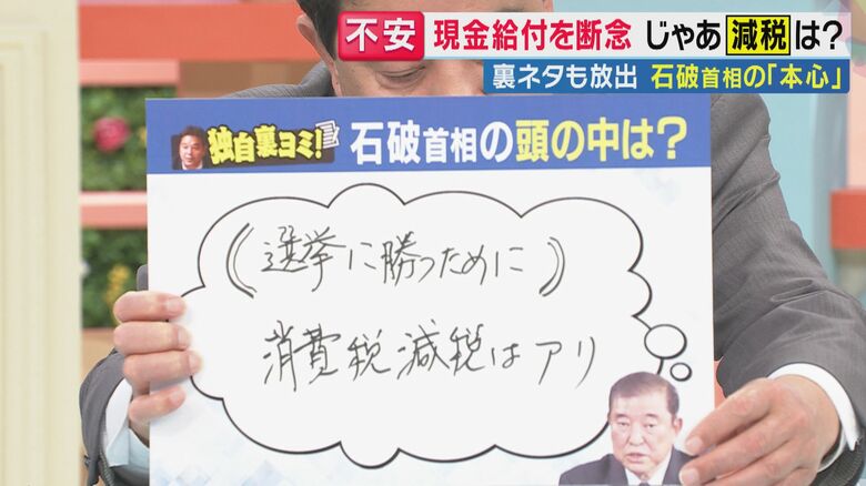 「（選挙に勝つために）消費税減税アリ」（関西テレビ「旬感LIVEとれたてっ！」より）
