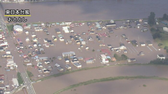 2019年の東日本台風で広範囲が浸水被害