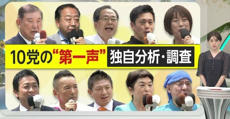 物価高対策、減税など…与野党党首が第一声　参院選が公示　重視する選挙区などで街頭演説【もっと投票の前に】｜FNNプライムオンライン
