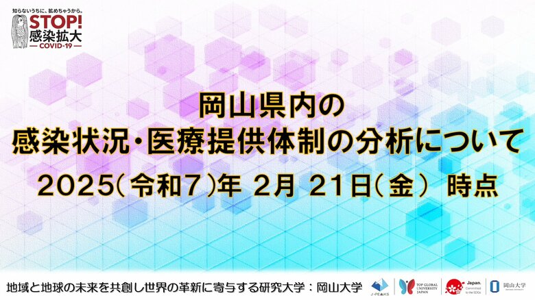 【岡山大学】岡山県内の感染状況・医療提供体制の分析について(2025年2月21日現在)