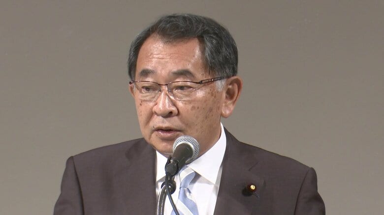 安倍派の会長代理を務める塩谷元文科相（19日）