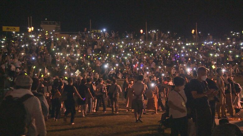 花火師への感謝を表す光