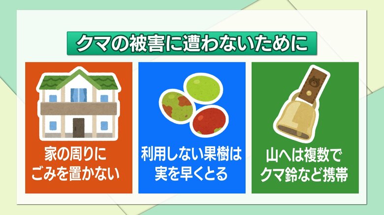 クマの被害に遭わないために守りたいこと
