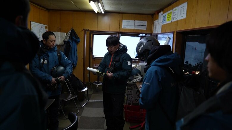 リフトスタッフのミーティング