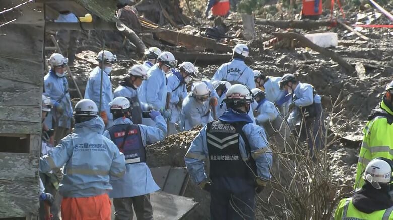 捜索続く（石川県輪島市　1月30日）