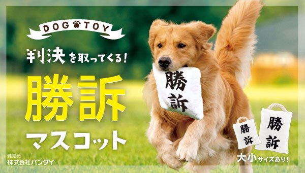 勝訴マスコット（提供：バンダイ）