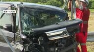 「普通の音じゃなかった」軽自動車がタンクローリーなどに追突し4台絡む事故　運転手搬送も命に別条なし　熊本・八代市