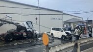 【速報】「トラックと車の交通事故です」と通報　直進していたトラックと右折しようとした車の接触事故　現場近くで電柱倒れる　消防によると少なくとも4人が「程度が大きい」けが　大阪・住之江区
