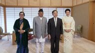 天皇皇后両陛下がネパール大統領夫妻を皇居に招き面会　陛下と和服姿の皇后さまが笑顔でお出迎え