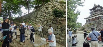 丸岡城の城山整備 課題を市民と共有