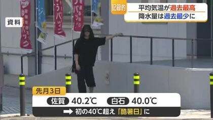 「雨が降らない」佐賀市は8月わずか3ミリ 122年ぶりに最少記録更新【佐賀県】
