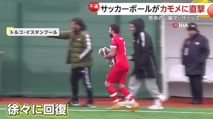 急いでカモメを引き渡すガニ・チャタン選手