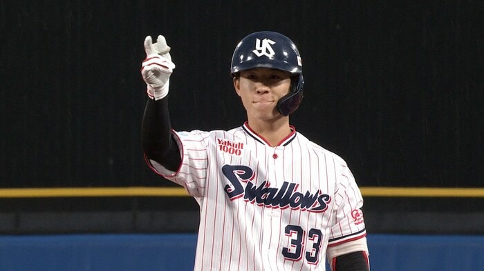 タイムリーを打った内山壮真